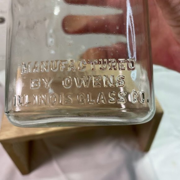 Presto Clear Glass Square Jar Glass Top Lid Bail Arm Closure Owen Illinois Glass - Picture 7 of 10